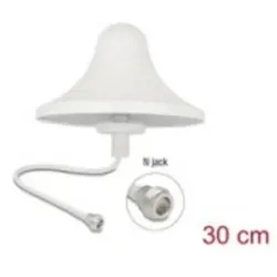 Delock 4G WiFi Antenne 2.4 GHz N Buchse 3 dBi - Omnidirektionale 30 cm Deckenantenne für stabile Verbindungen, ideal für den Einsatz in Innenräumen. Einfach zu montieren und sorgt für zuverlässigen Empfang.