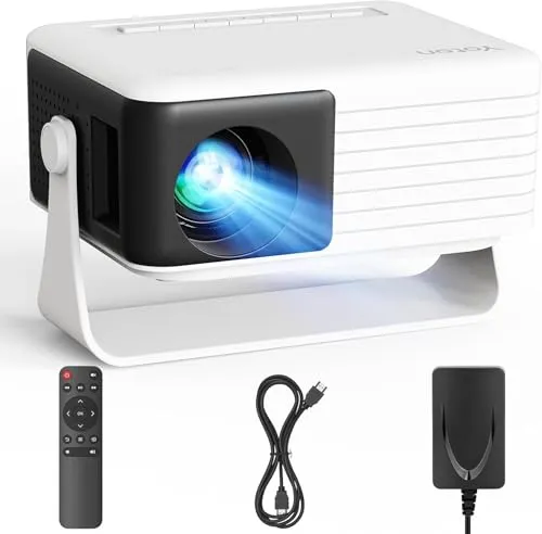 YOTON Mini Beamer Klein – Tragbarer Projektor 1080P mit Auto Keystone