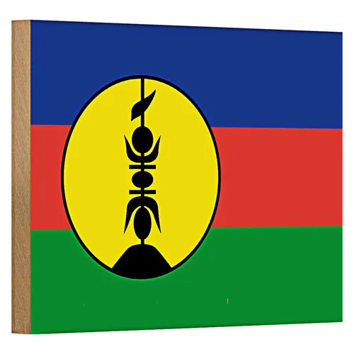 Holzschild Flagge Neukaledonien 18x12cm Flag New Caledonia