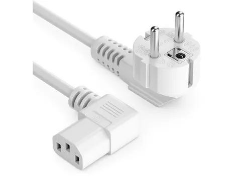 deleyCON deleyCON 1m Kaltgerätekabel Typ F (CEE 7/4) 90° von deleyCON