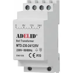 Klingeltrafo 230V zu 8V 12V 24V für Hutschiene