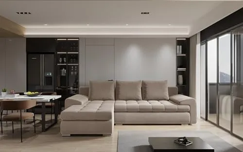 Kaiser Möbel Tomi Ecksofa mit Schlaffunktion - Sofas & Couches: Elegantes Ecksofa mit Schlaffunktion und Bettkasten für zusätzlichen Stauraum, ideal für Gästeübernachtungen und modernes Wohndesign.
