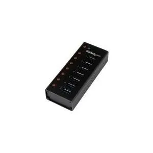 StarTech.com 7 Port USB 3.0 Hub - Kompakter Metall-Hub für Desktop & Wandmontage - USB-Hub mit 7 Ports, Plug and Play, Hot-Swap-fähig und bis zu 5 Gbit/s Übertragungsgeschwindigkeit. Ideal für Reisende dank robustem Metallgehäuse und flexibler Montage.