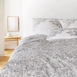 Elegante Mako-Satin Bettwäsche Belle greige 155x220 cm + 80x80 cm