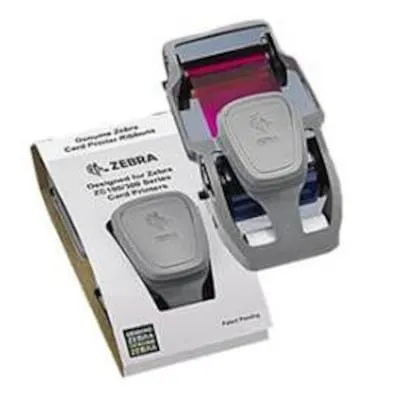 Zebra YMCKO Farbband für ZC100 & ZC300 - Druckerzubehör für Zebra-Drucker, liefert brillante Farbdrucke und hohe Druckqualität für Ausweise und Karten.