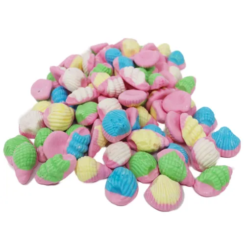 Fruchtgummi Schaumzucker bunte süße Muscheln und Meeresfrüchte 300g