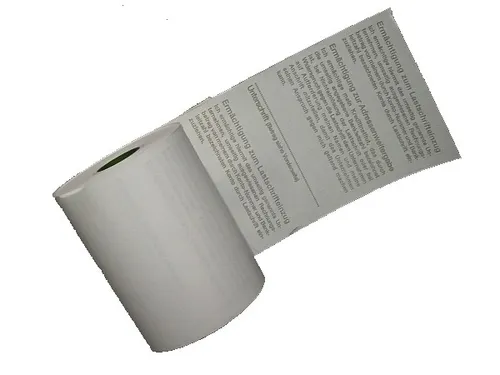 EC Cash Thermorollen 57mm x 12m Ø 34mm mit Lastschriftentext Kassenrollen 5
