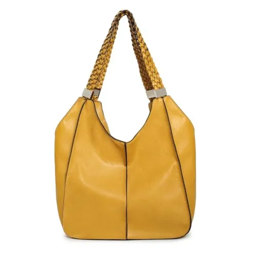 ITALYSHOP24 OBC Damen XXL Schultertasche in Gelb - Geräumige XXL Umhängetasche (ca. 40x30x18 cm) im modernen Design, ideal für den Alltag und Wochenendausflüge. Hochwertige Verarbeitung und eleganter Look machen sie zum perfekten Begleiter für jede Gelegenheit.
