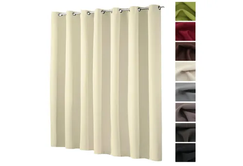 heimtexland Verdunkelungsvorhang XL Thermo Ösenschal in beige von Heimtexland