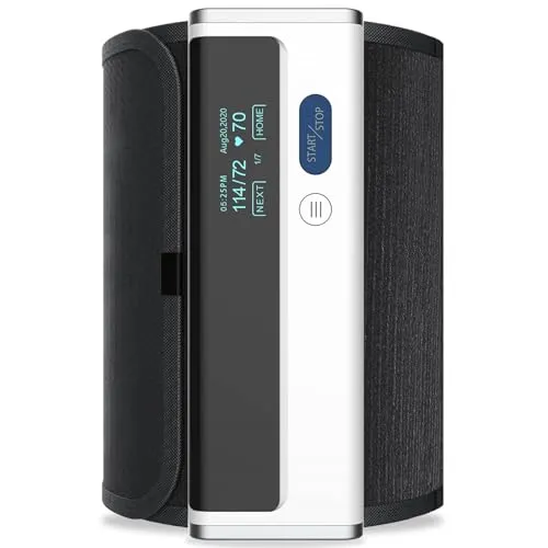 CheckMe Oberarm Kabelloses Blutdruckmessgerät, Elektrisches Arm-Blutdruckmessgerät mit Bluetooth, Kostenlose App für iOS und Android