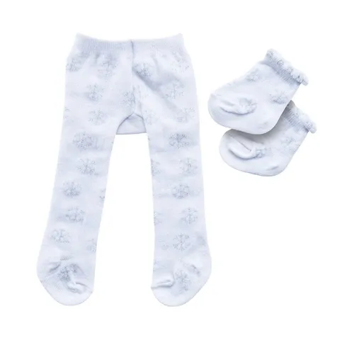 Heless Babypuppe Puppen Strumpfhose und Söckchen - Eiskristalle - Größe 35-45 cm