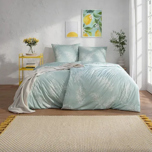 Estella Bettwäsche Atelier Mintgrün, 135x200 cm - Hochwertige Bettwäsche aus atmungsaktiver Baumwolle in Mintgrün, pflegeleicht und hautfreundlich für ein angenehmes Schlafklima. Ideal für entspannende Nächte.