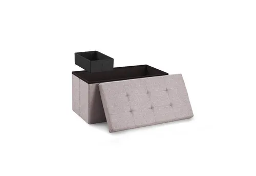 Blumtal Sitzbank mit Stauraum + extra Box - Sitzbänke & -truhen: Stilvolle Sitztruhe mit extra Faltbox für einfachen Transport und Ordnung – ideal für Flur, Schlafzimmer oder als Spielzeugaufbewahrung!