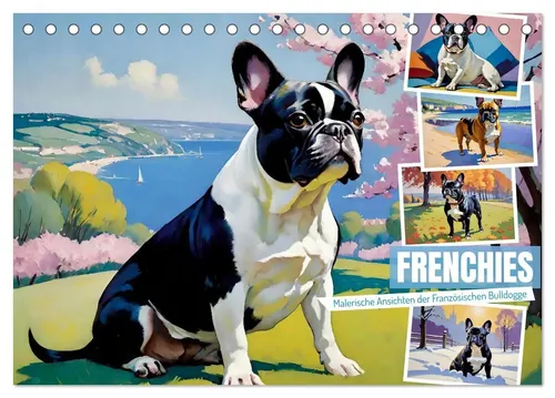 CALVENDO Wandkalender Frenchies 2026 - Wandkalender für Liebhaber von Französischen Bulldoggen, mit 12 kunstvollen Bildern und umweltfreundlicher FSC-zertifizierter Produktion in Deutschland.