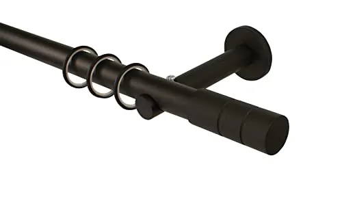 Gardinenstange 25 mm schwarz aus Metall in schwarz von iso-design