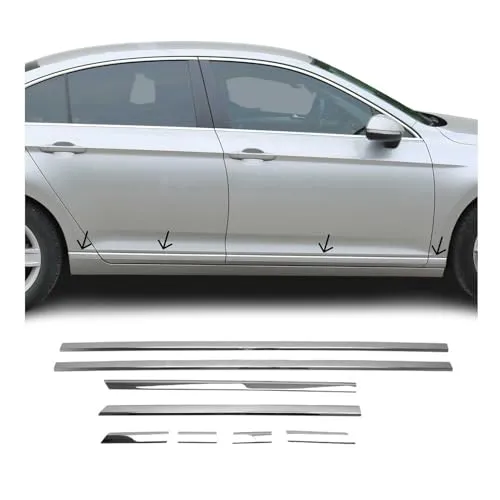 OMAC Zierleisten-Aufkleber für VW Passat Variant B8 2014-2025 - Edelstahl Aufkleber, langlebig und rostbeständig, schützt Ihr Fahrzeug vor Kratzern und verleiht ihm ein anspruchsvolles Aussehen.