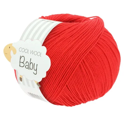 LANA GROSSA Cool Wool Baby - 100% Schurwolle Merino, filzfreies Handstrickgarn mit 220m Lauflänge für empfindliche Babyhaut