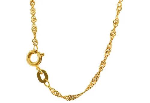 HOPLO Goldkette Goldkette Singapurkette Länge 42cm - Breite 1,4mm - 585-14 Karat Gold, Made in Germany