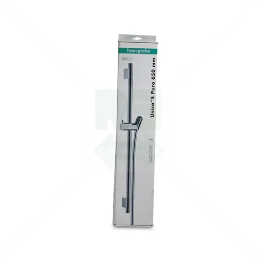 hansgrohe Unica'S Puro Brausenstange 65 cm - Brausestangen aus verchromtem Vollmetall, chemikalienbeständig und mit verstellbarem Neigungswinkel für optimalen Duschkomfort.