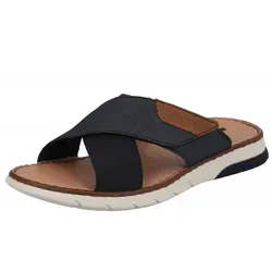 Rieker Herren Pantoletten 25283, bequeme Slipper für den Sommer - Clogs & Pantoletten für Herren, mit flacher Light-PU-Sohle für hohen Komfort und ideal für entspannte Sommertage.