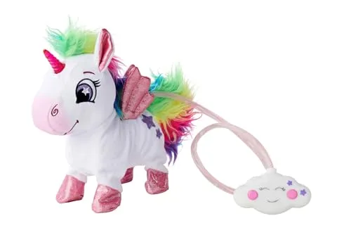 SIMBA Spielfigur PetZoo Rainbow Unicorn - Fantasy-Figur – Das interaktive Regenbogen-Einhorn mit Licht- und Soundeffekten begeistert Kinder ab 3 Jahren und fördert spielerisch ihre Fantasie.