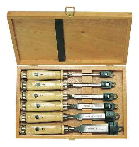Ulmia Stechbeitel-Satz 174HK 6-teilig in Holzkassette