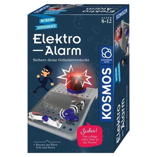Kosmos 658083 Elektro-Alarm - Experimentierkasten zur Selbstbau-Alarmanlage mit Sirene und Warnlicht, ideal für Kinder ab 8 Jahren - spielerisch Elektronik und Stromkreise entdecken!