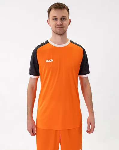 JAKO Sport-Tshirt Trikot Iconic (Polyester-Interlock) orange/schwarz Herren