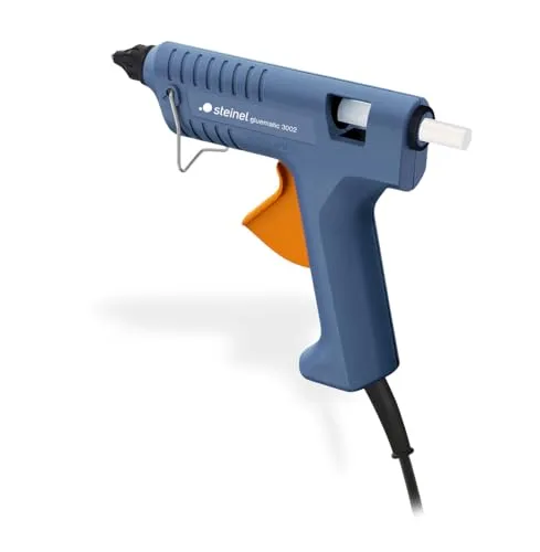 Steinel Heißklebepistole Gluematic 3002 - Heißklebepistole für präzises Arbeiten mit 11 mm Klebekraft, ideal für Bastelprojekte und Reparaturen. Mit 3 Jahren Garantie und kompakten Maßen für einfachen Einsatz.