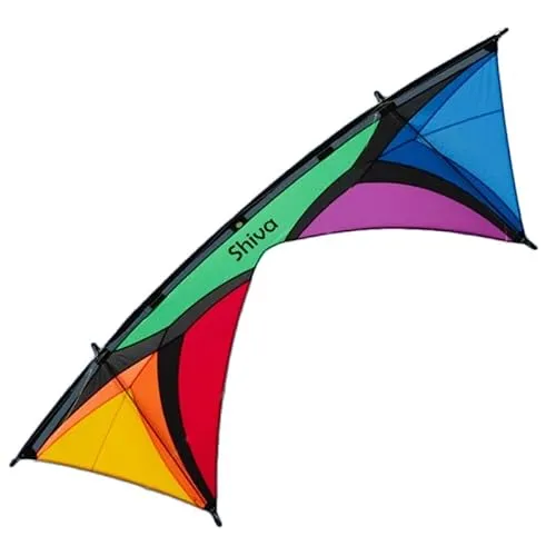 Elliot Drachen Shiva 248 x 82 Rainbow RTF - Outdoor-Spielzeug, ideal für Windspiele und Spaß im Freien mit auffälligem Regenbogen-Design.