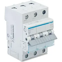 Hager Leitungsschutzschalter C16A 3-polig 6kA Schraubtechnik - Verteiler - Zuverlässiger Leitungsschutzschalter mit 3 Polen und 6kA Kurzschlusskapazität für optimalen Überlast- und Kurzschlussschutz.