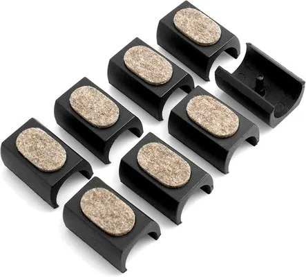Design61 8x Filzgleiter Freischwinger Stuhlgleiter Ø 23-25mm Klemmschalengleiter
