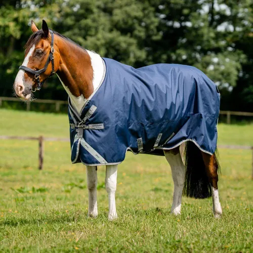 Horseware Ireland Amigo 50g Turnout Decke 1200D Navy/Titanium Grey 140 cm