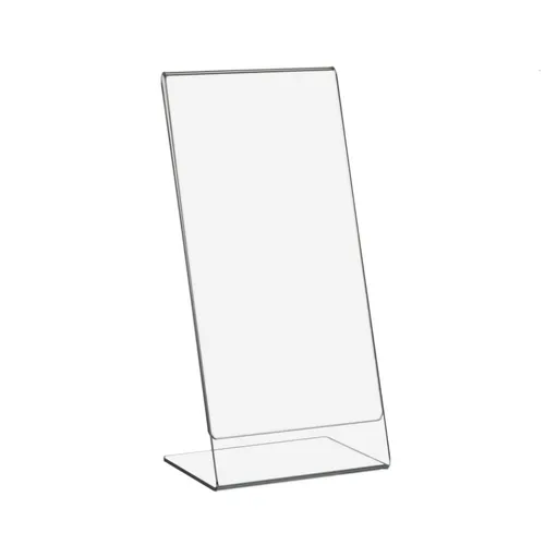 Stück DIN Lang (99x210mm) Werbeaufsteller / L-Ständer aus Acrylglas, Hoch 10