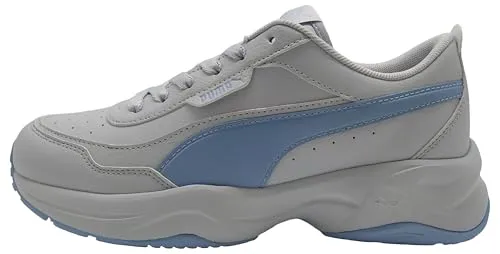 PUMA Damen Cilia Mode Sneaker - Silver Mist Haute Tropic Weiß, 37 EU - Damen-Sneaker mit atmungsaktivem Mesh-Obermaterial und komfortabler EVA-Zwischensohle, ideal für den Alltag und sportliche Aktivitäten.