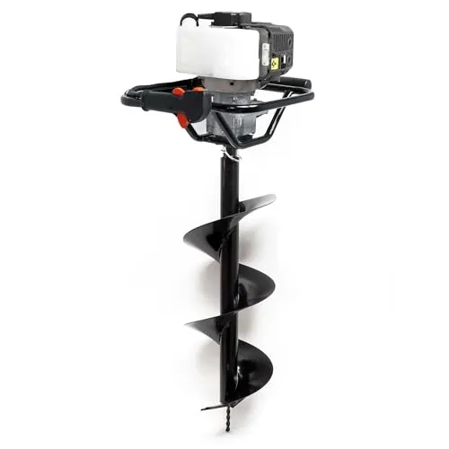 Wiltec Benzin Erdlochbohrer Set mit 300 mm Bohrer - Sonstige Gartentechnik – Leistungsstarker 1,9 PS Erdlochbohrer für müheloses Bohren von Löchern in verschiedenen Bodentypen, ideal für Gartenprojekte und Landschaftsbau.