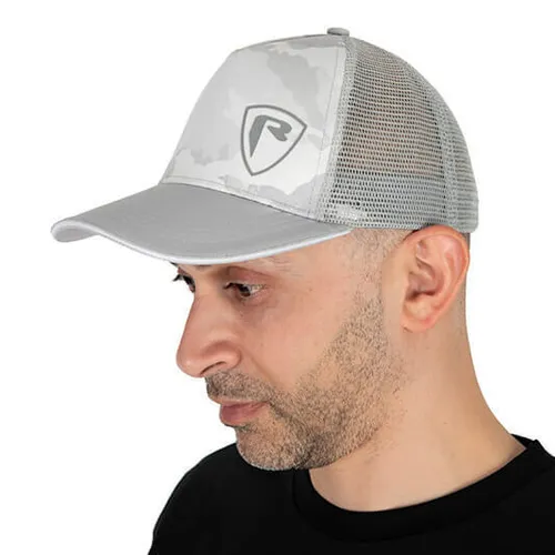 Fox Rage Trucker Cap Kappe Hellgrau Camo Angelmütze Anglermütze