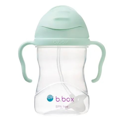b.box Trinklernbecher Für Jeden Winkel | Flip-Top, Schwerer Strohhalm, Griff, Auslaufsicher | BPA-Frei & für Spülmaschine | Ab 6 M | 240 ml
