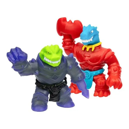 Goo Jit Zu SMASH STRIKERS TYRO VS ROCK JAW 42804 - Actionfiguren für Kinder – Erlebe den ultimativen Kampf mit Tyro und Rock Jaw und deren spielverändernden Upgrades für einen epischen SMASH-ANGRIFF!
