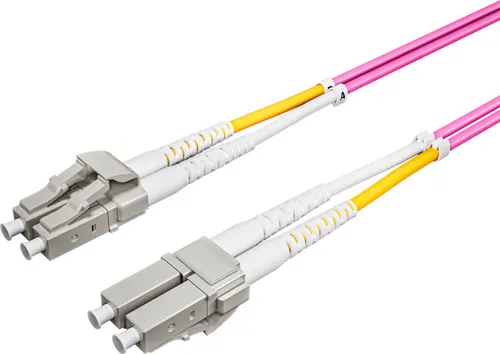 Duplex Patchkabel LC/LC 50/125µ, OM4 violett, 2,0m