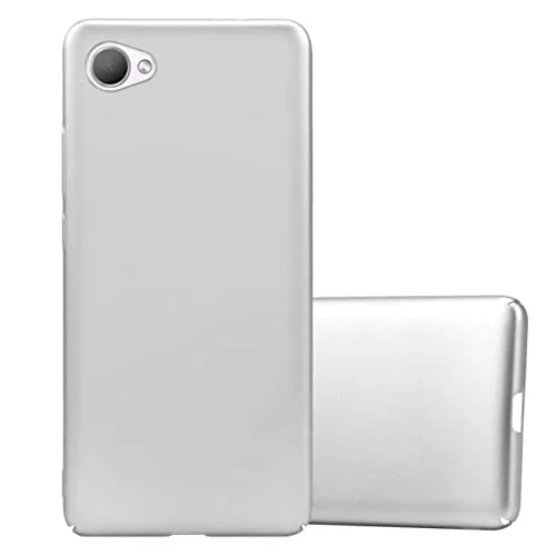 Cadorabo Hülle kompatibel mit HTC Desire 12 Schutzhülle TPU Silikon Case Metallic Design Anti Rutsch Slim Kratzfest Stabiles Hardcase mit Rundumschutz Case Hülle für HTC Desire 12 in Silber