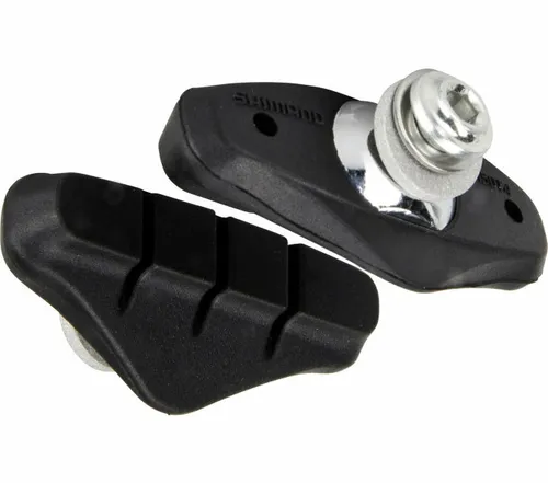 Shimano Bremsschuhe R50T4 - 5 Paar Blister - Hochwertige Gummi-Bremsbeläge für zuverlässige Bremsleistung, ideal für Fahrräder. Perfekt für sichere Fahrten und optimale Kontrolle.