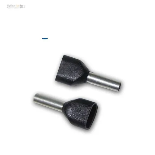 TWIN-Aderendhülsen schwarz, 2x 1,50mm², isoliert, schwarze Duo Aderendhülse 100