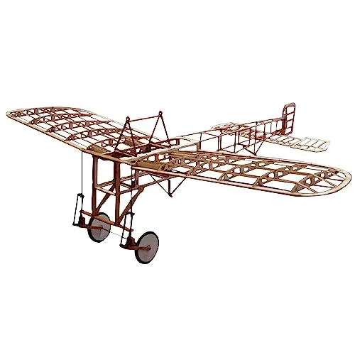 Blériot XI Slow Flyer Modellflugzeug Kit, Maßstab 1:20 - Luftfahrt-Modellbausatz mit präzise gelaserten Balsa Holz Bauteilen für ein einzigartiges Bau-Erlebnis. Ideal für Modellbau-Enthusiasten und RC-Flugliebhaber.