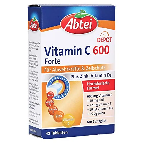 Abtei Vitamin C 600 + Zink + E Depot, 42 St
