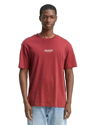 TOM TAILOR Denim Herren 1045021 T-Shirt, 23853-Burnt Russet, XL