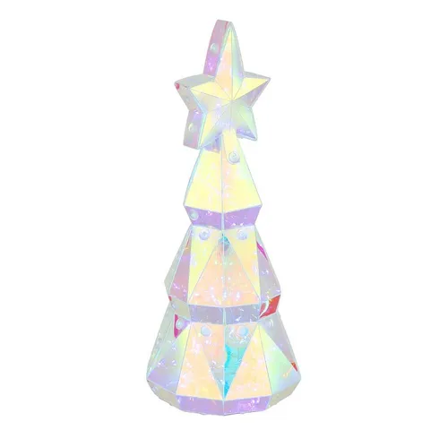 GLOBO LIGHTING LED Dekolicht, LED-Leuchtmittel fest verbaut, Kaltweiß, LED Tischleuchte Beistelllampe Leselampe klar Druckschalter H 23.5 cm