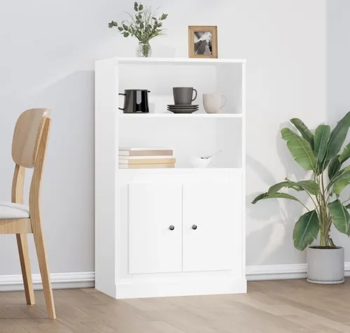 vidaXL Highboard - Stilvolles Sideboard mit viel Stauraum - Hochschrank fürs Wohnzimmer, bietet viel Platz für Ordnung und ist aus langlebigem Holzwerkstoff für Stabilität und Feuchtigkeitsbeständigkeit.