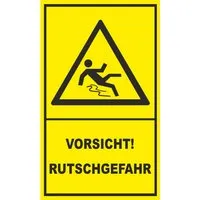 Warn- und Hinweisschild Vorsicht Rutschgefahr 25 cm x 15 cm