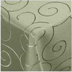 Hellgrün Damast Tischdecke von DecoHomeTextil